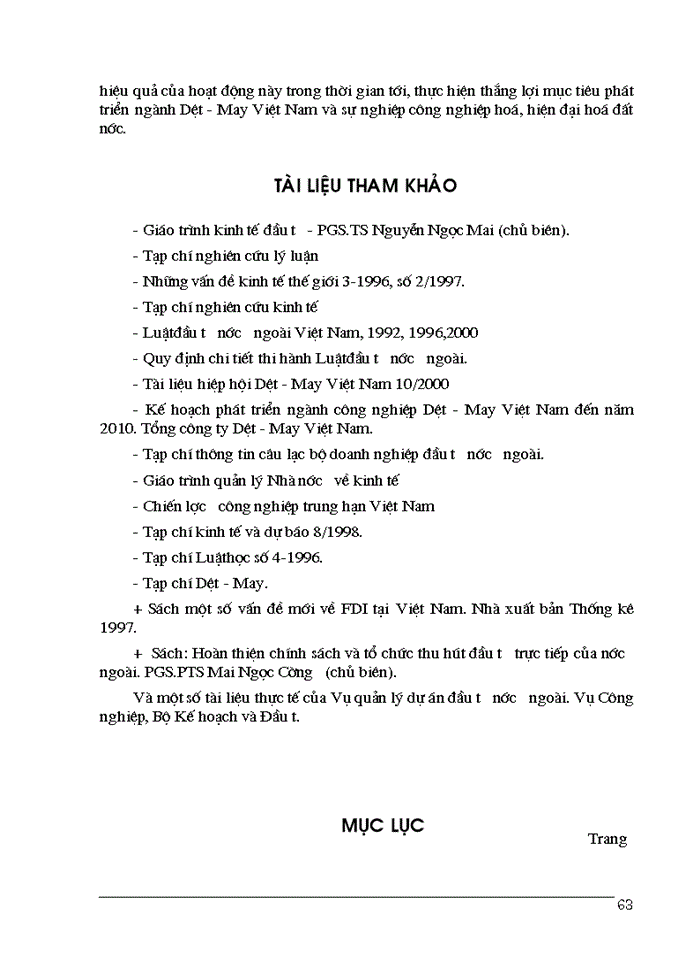 image for page Một số giải pháp nhằm nâng cao năng lực quản lý Nhà nước đối với hoạt động đầu tư trực tiếp nước ngoài trong lĩnh vực Dệt- may