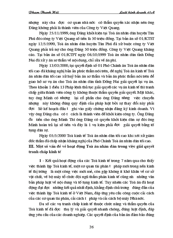 image for page Giải quyết tranh chấp kinh tế bằng toà án