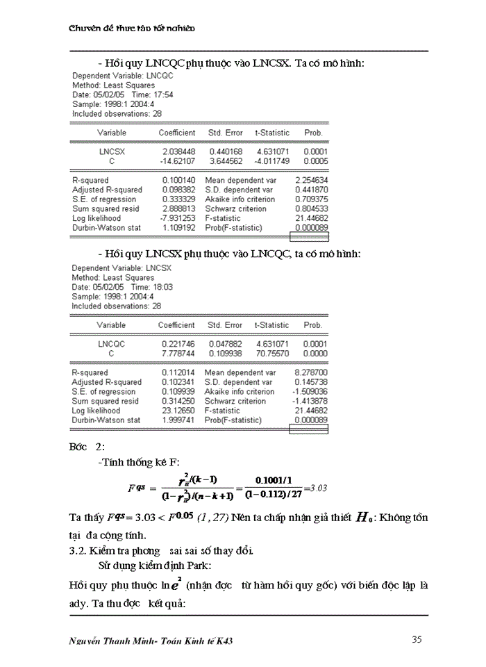 image for page Sử dụng mô hình Kinh tế lượng để phân tích sự ảnh hưởng của một số yếu tố tới doanh thu tiêu thụ của Công ty Máy kéo và Máy nông nghiệp Hà Tây