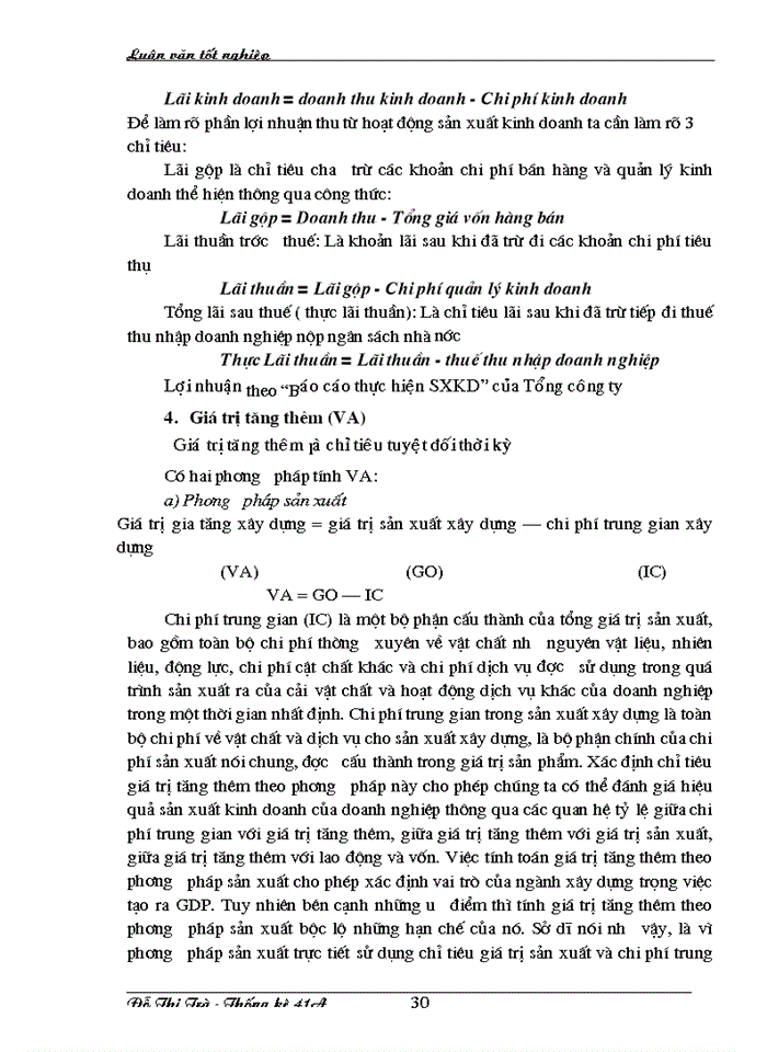image for page Nghiên cứu hệ thống chỉ tiêu kết quả sản xuất kinh doanh của Tổng công ty  xây dựng Sông Đà giai đoạn 1996-2002 và dự đoán giai đoạn 2003-2004