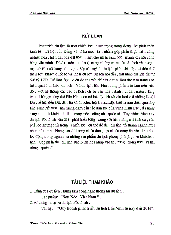 image for page Một số giải pháp nhằm nâng cao hiệu quả khai thác du lịch đới với các di tích lịch sử văn hoá của Bắc Ninh