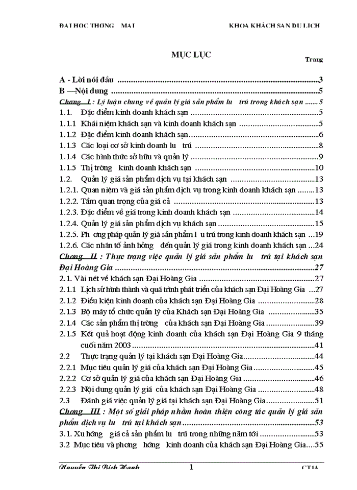image for page Một số giải pháp nhằm hoàn thiện công tác quản lý giá sản phẩm dịch vụ lưu trú tại khách sạn