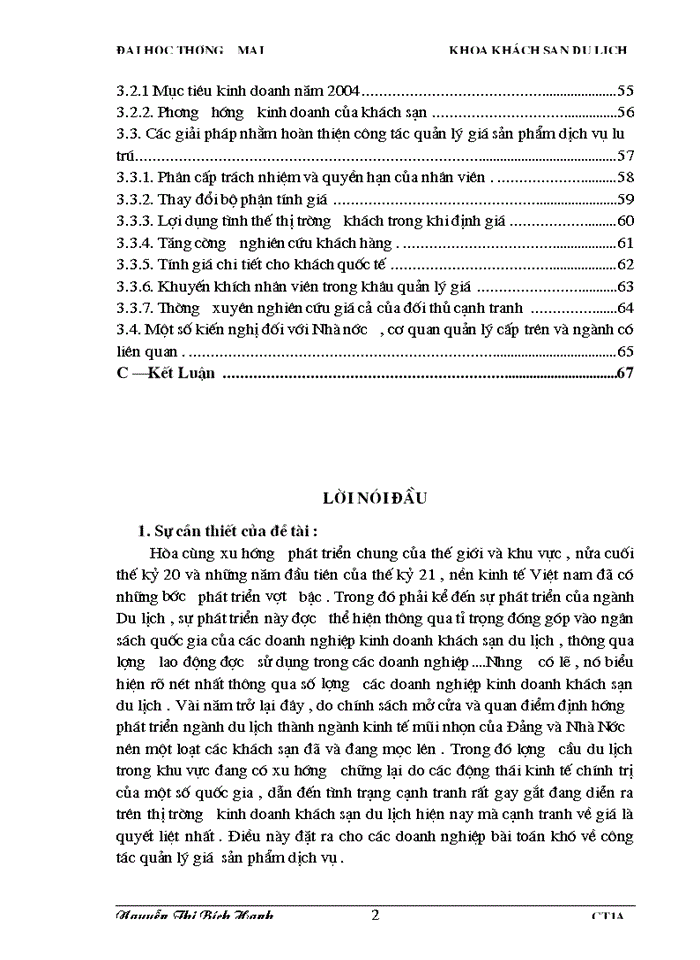 image for page Một số giải pháp nhằm hoàn thiện công tác quản lý giá sản phẩm dịch vụ lưu trú tại khách sạn