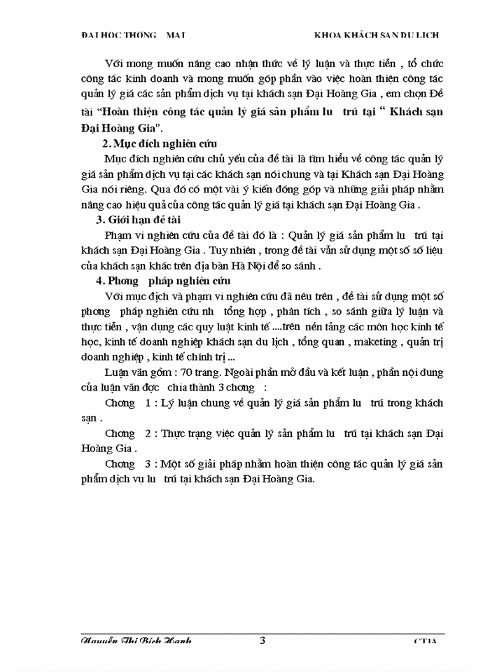 image for page Một số giải pháp nhằm hoàn thiện công tác quản lý giá sản phẩm dịch vụ lưu trú tại khách sạn