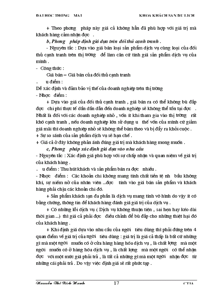image for page Một số giải pháp nhằm hoàn thiện công tác quản lý giá sản phẩm dịch vụ lưu trú tại khách sạn