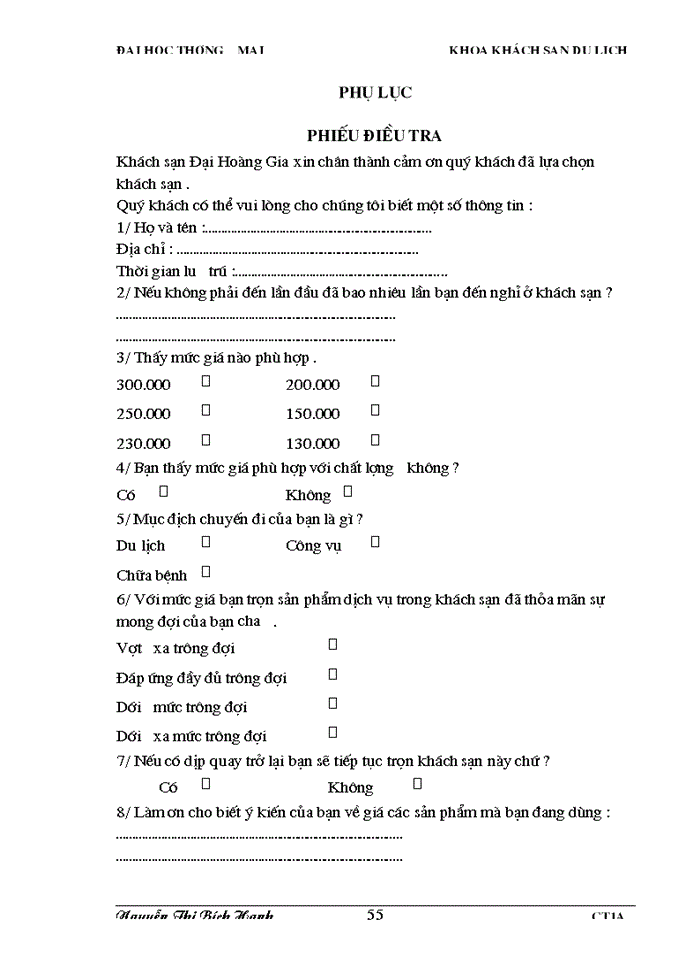 image for page Một số giải pháp nhằm hoàn thiện công tác quản lý giá sản phẩm dịch vụ lưu trú tại khách sạn