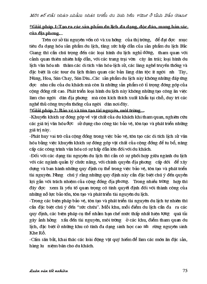 image for page Một số giải pháp nhằm phát triển du lịch bền vững ở tỉnh Bắc Giang