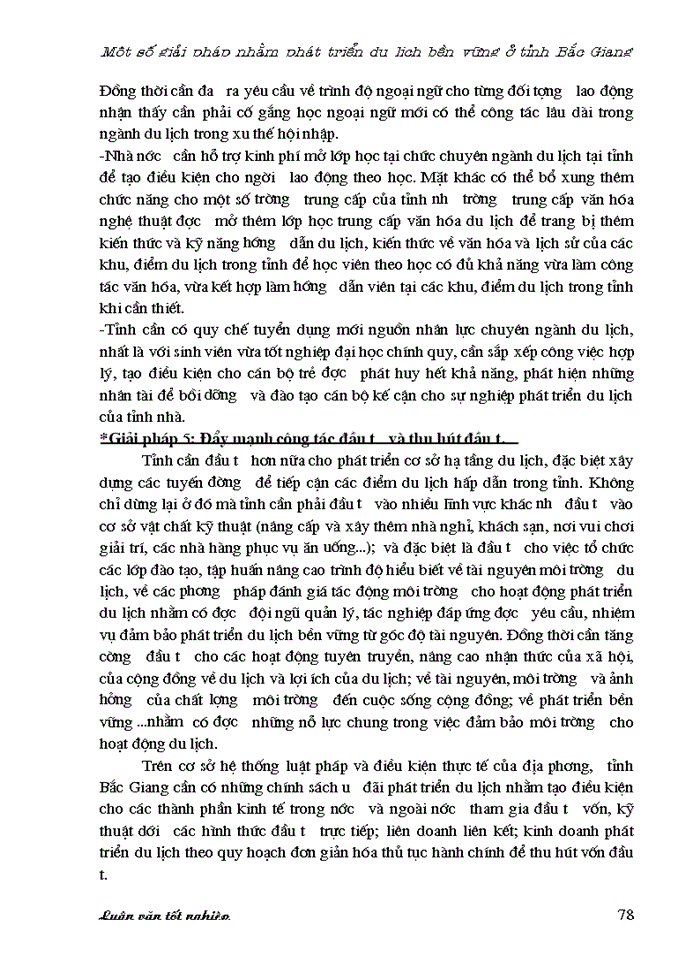 image for page Một số giải pháp nhằm phát triển du lịch bền vững ở tỉnh Bắc Giang