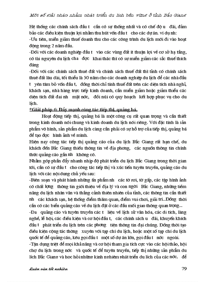 image for page Một số giải pháp nhằm phát triển du lịch bền vững ở tỉnh Bắc Giang