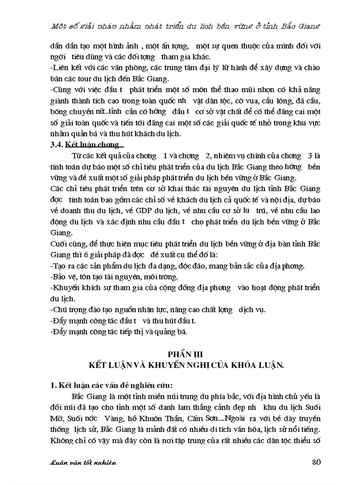 image for page Một số giải pháp nhằm phát triển du lịch bền vững ở tỉnh Bắc Giang