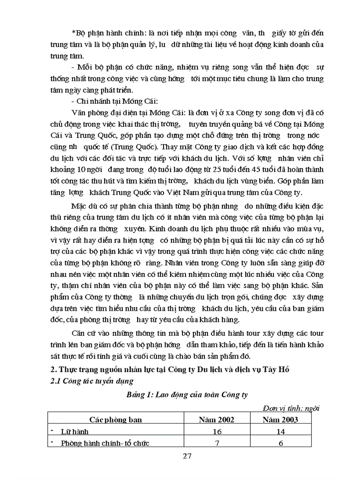 image for page Các giải pháp nâng cao hiệu quả quản lý nguồn nhân lực trong kinh doanh lữ hành tại Công ty Du lịch và dịch vụ Tây Hồ