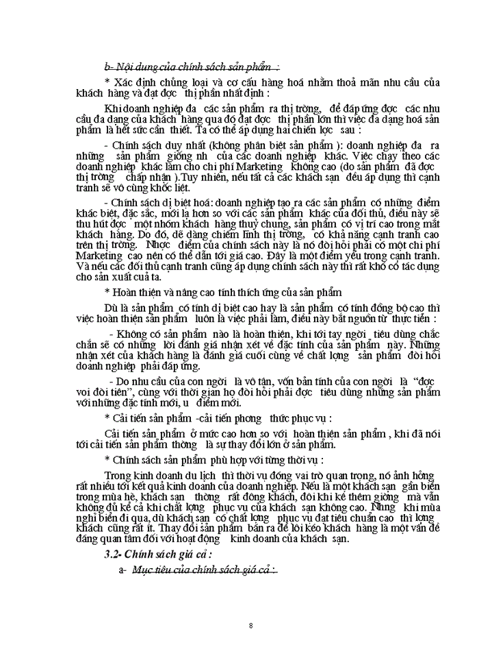 image for page Cơ sở lí  luận chung về MARKETING –MIX  trong kinh doanh khách sạn