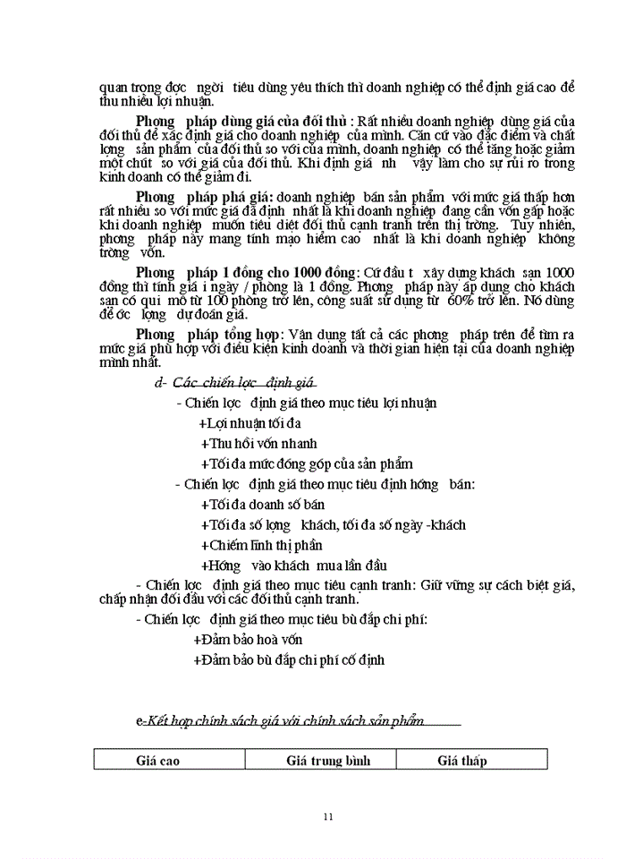 image for page Cơ sở lí  luận chung về MARKETING –MIX  trong kinh doanh khách sạn