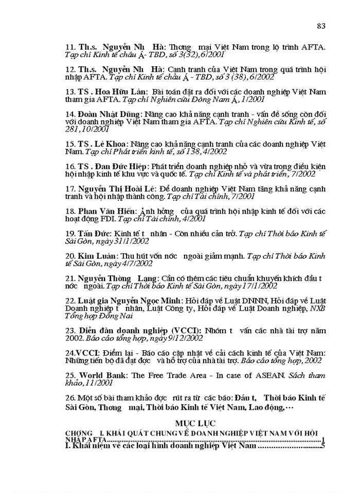 image for page Doanh nghiệp Việt Nam trong tiến trình hội nhập AFTA - Thực trạng và giải pháp