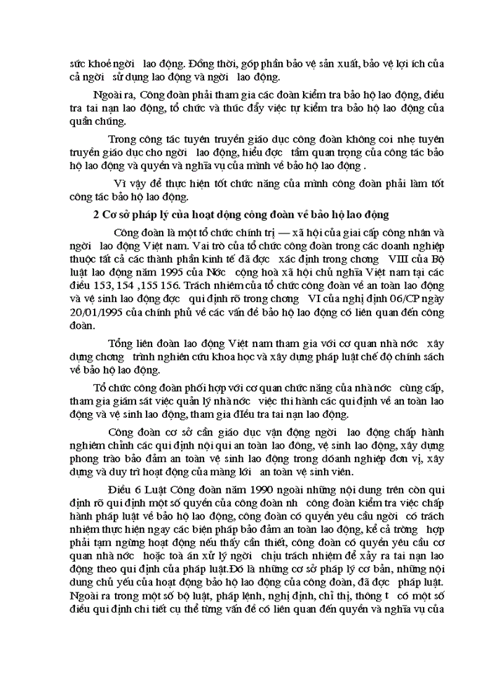 image for page Cơ sở lý luận về công tác bảo hộ lao động và hoạt động công đoàn trong công tác bảo hộ lao động