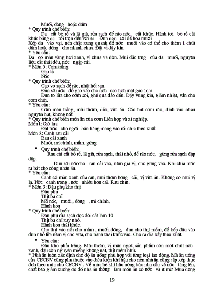 image for page Quy trình về vệ sinh dinh dưỡng an toàn thực phẩm trong ăn uống