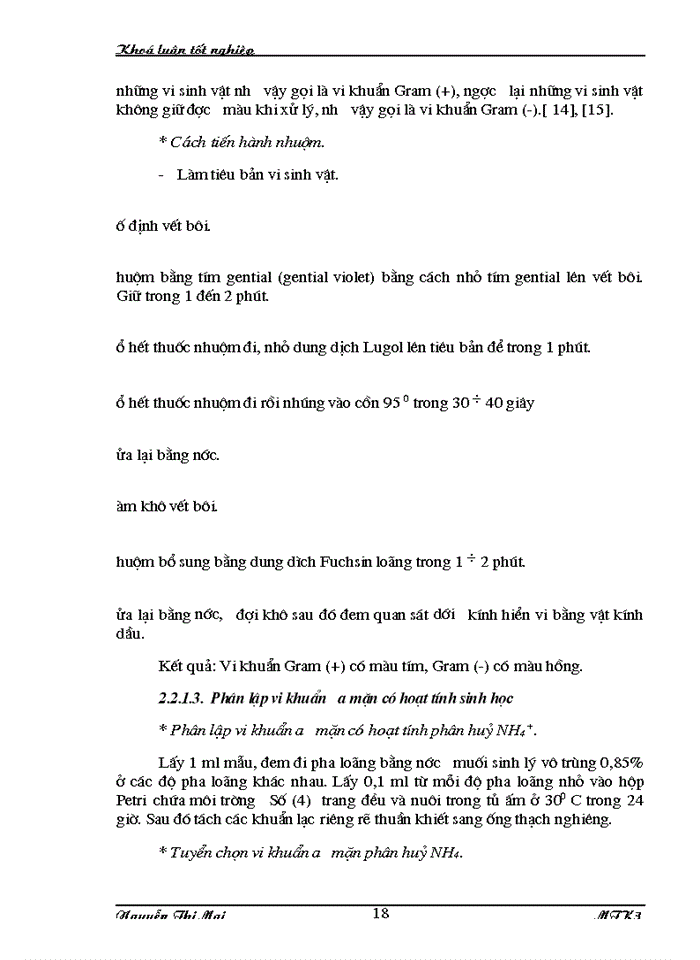 image for page Nghiên cứu sử dụng các chủng vi sinh vật phân lập từ nước biển xử lý nước thải nuôi tôm bằng phương pháp lọc sinh học