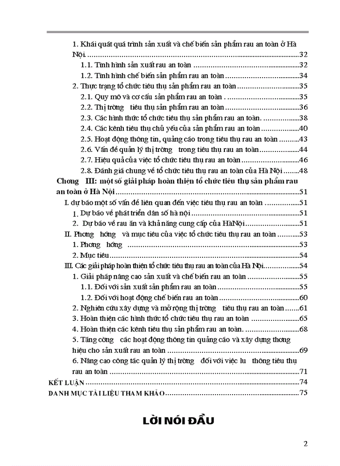 image for page Thực trạng tổ chức tiêu thụ rau an toàn trên địa bàn Hà Nội