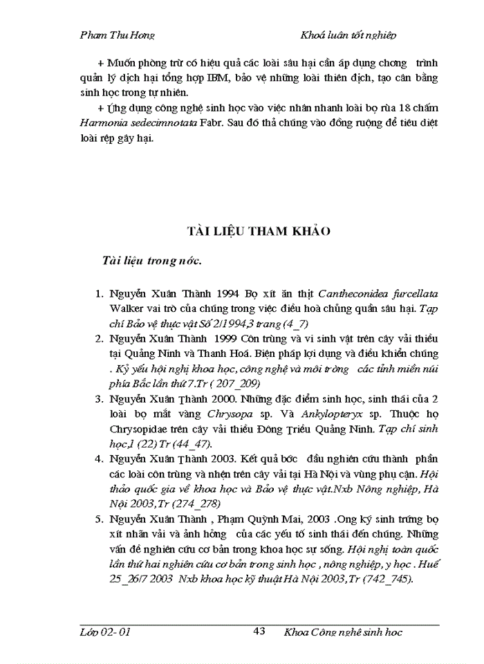 image for page Điều tra thành phần côn trùng trên cây vải thiều và nghiên cứu đặc điểm hình thái, sinh học, sinh thái của bọ rùa 18 chấm Harmonia sedecimnotata Fabr. tại Sóc Sơn Hà Nội và các vùng phụ cận năm 2005_2006
