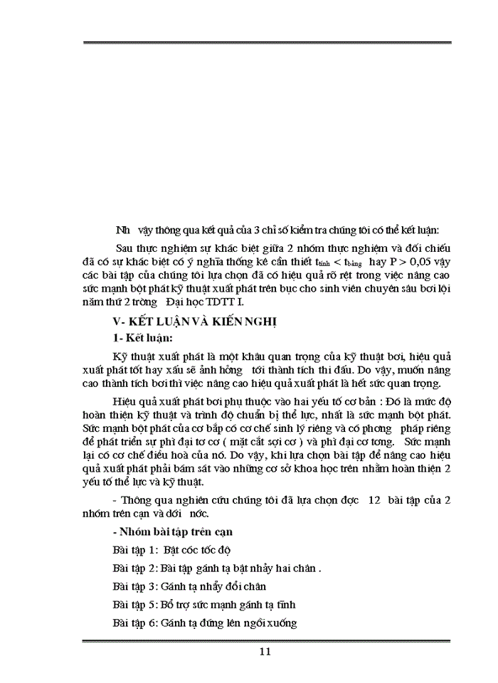 image for page Nghiên cứu hiệu quả ứng dụng một số bài tập nhằm phát triển sức mạnh bột phát để nâng cao thành tích xuất  phát trên bục cho sinh viên chuyên sâu bơi lội năm thứ hai trường Đại học thể  dục thể thao I