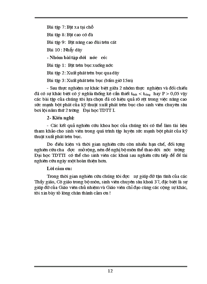 image for page Nghiên cứu hiệu quả ứng dụng một số bài tập nhằm phát triển sức mạnh bột phát để nâng cao thành tích xuất  phát trên bục cho sinh viên chuyên sâu bơi lội năm thứ hai trường Đại học thể  dục thể thao I
