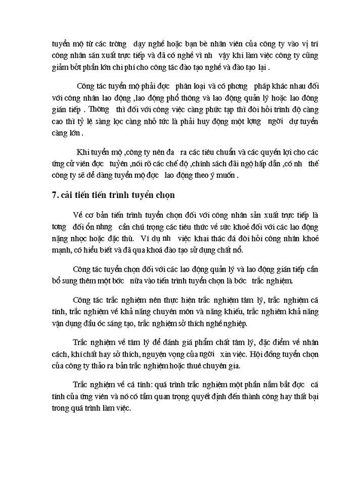 image for page Một số giải pháp và kiến nghị nhằm nâng cao chất lượng tuyển mộ, tuyển chọn tại công ty Đông Đô-Bộ Quốc Phòng