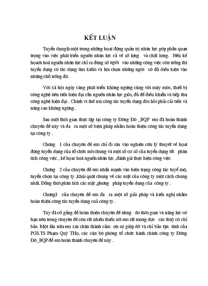 image for page Một số giải pháp và kiến nghị nhằm nâng cao chất lượng tuyển mộ, tuyển chọn tại công ty Đông Đô-Bộ Quốc Phòng