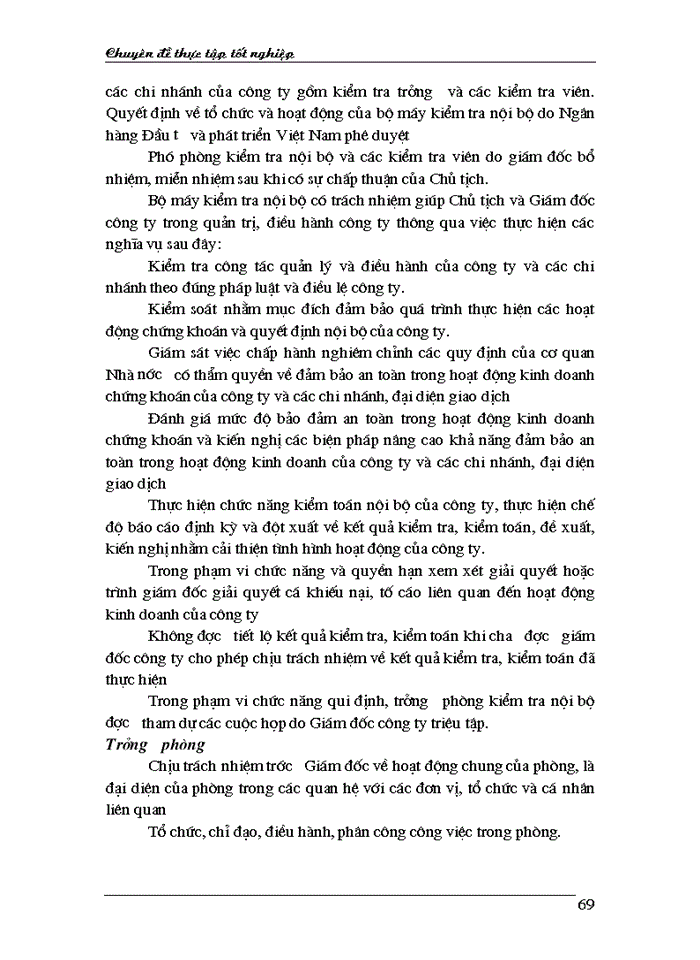 image for page Hoàn thiện cơ cấu tổ chức bộ máy quản lý của Công ty Chứng khoán Ngân hàng Đầu tư và phát triển Việt Nam tại Hội sở