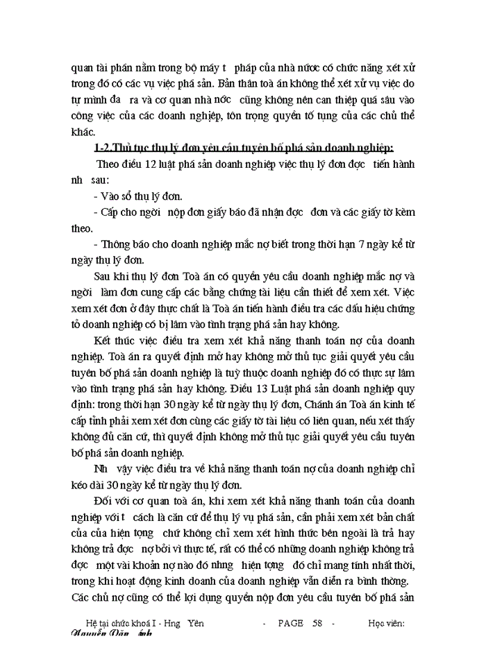 image for page Trình tự thủ tục tố tụng trong quá trình giải quyết yêu cầu tuyến bố phá sản doanh nghiệp