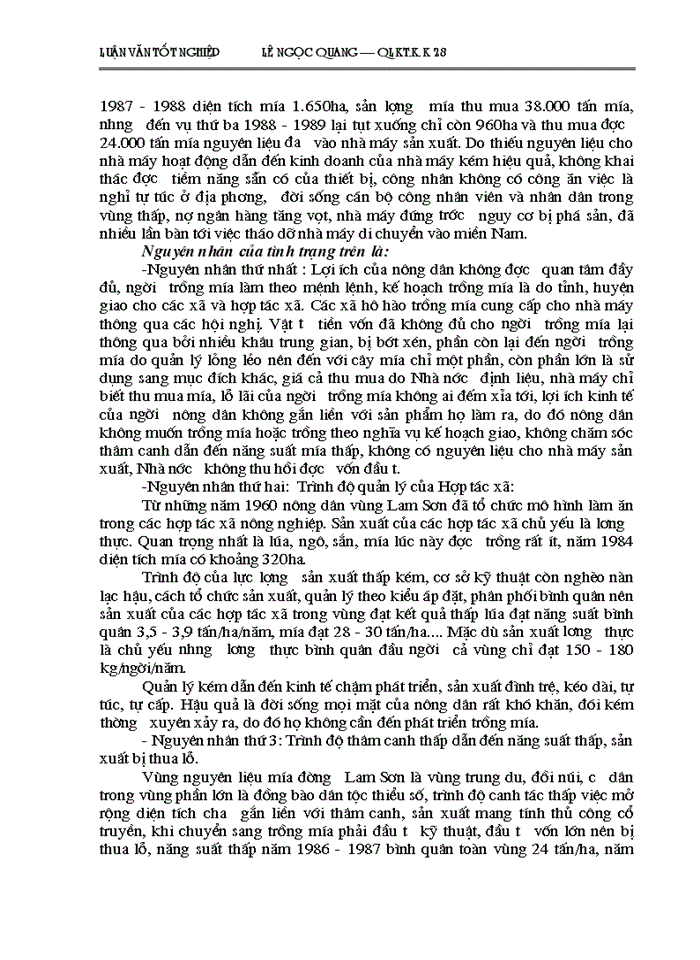 image for page Một số giải pháp cơ bản về phát triển vùng Nguyên liệu Công ty Cổ phần mía đường Lam Sơn