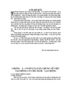 Cơ sở lý luận chung về việc tạo động cơ cho người lao động