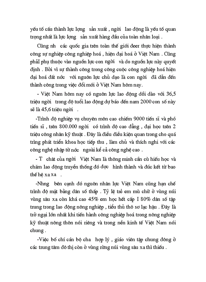 image for page Vai trò của con người trong quá trình công nghiệp hoá, hiện đại hoá đất nước