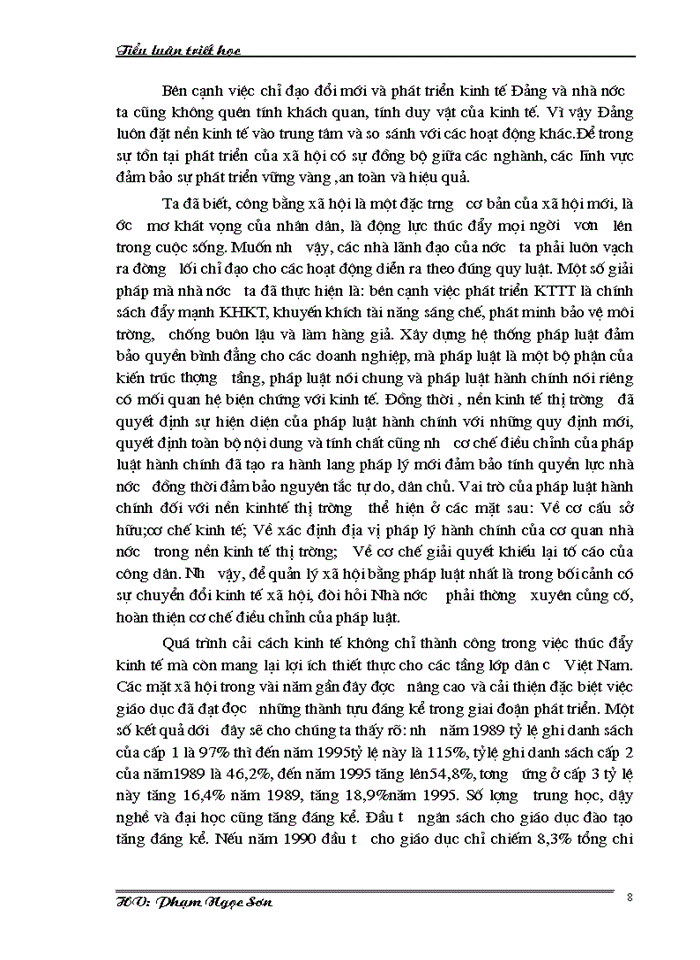 image for page Vận dụng quan điểm trong triết học Mác - Lê Nin để phân tích quá trình chuyển đổi  sang nền kinh tế thị trường ở Việt Nam