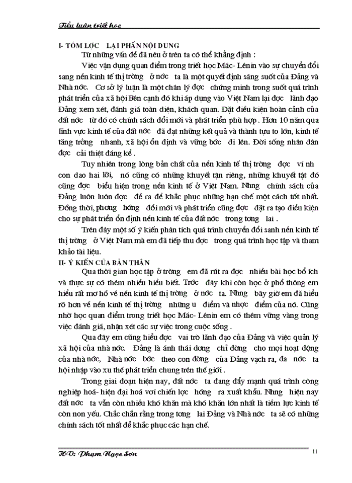 image for page Vận dụng quan điểm trong triết học Mác - Lê Nin để phân tích quá trình chuyển đổi  sang nền kinh tế thị trường ở Việt Nam