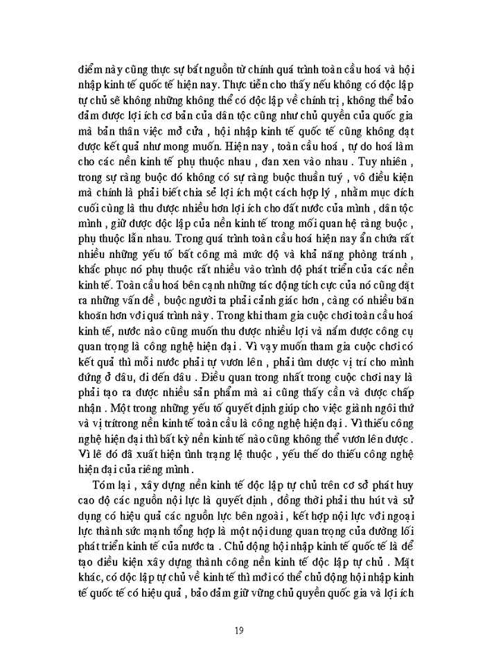image for page Xây dựng nền kinh tế độc lập tự chủ trong quá trình hội nhập kinh tế quốc tế ở Việt Nam
