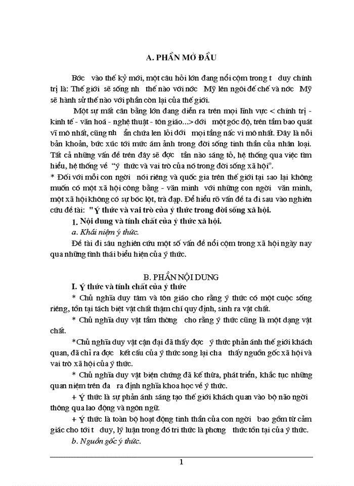 image for page Ý thức và vai trò của ý thức trong đời sống xã hội