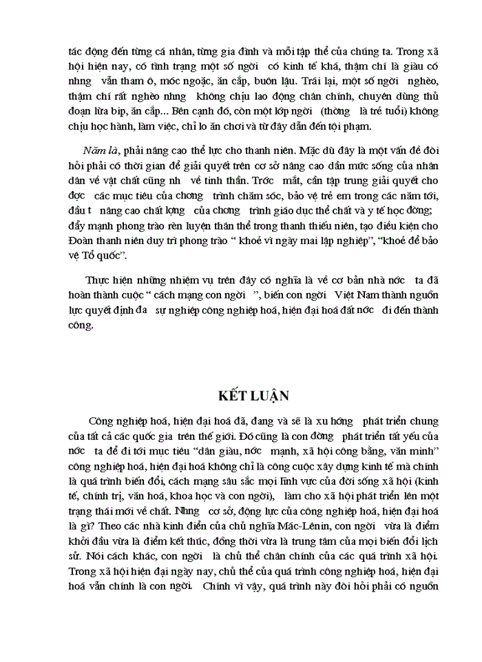 image for page Vai trò của con người trong quá trình công nghiệp hoá, hiện đại hóa đất nứơc