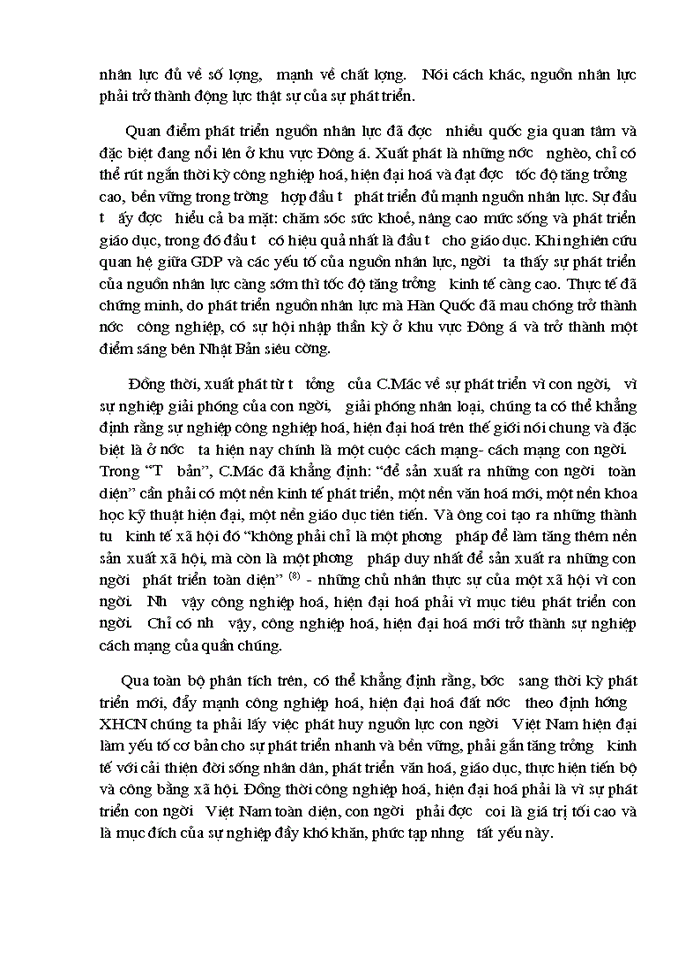 image for page Vai trò của con người trong quá trình công nghiệp hoá, hiện đại hóa đất nứơc