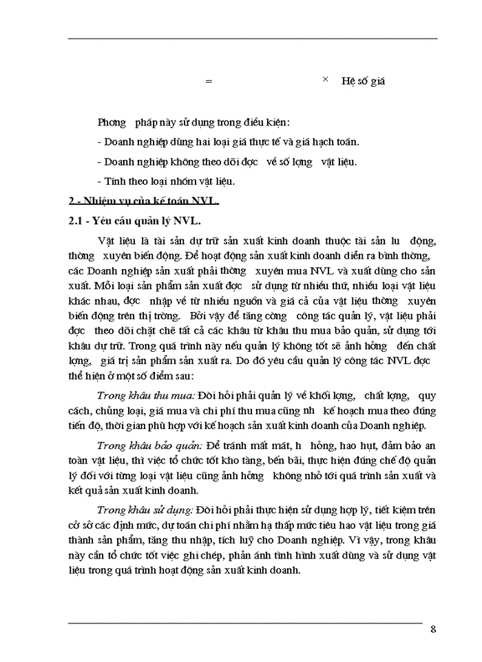 image for page Lý luận chung về công tác kế toán nguyên vật liệu (NVL) - Công cụ dụng cụ trong các doanh nghiệp
