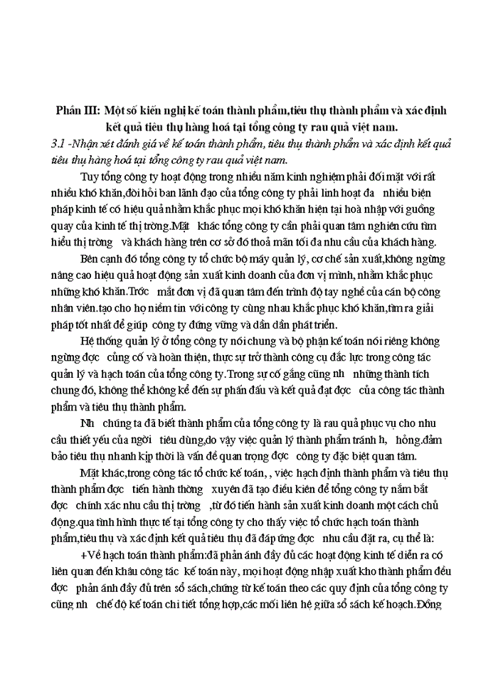 image for page Tổ chức hạch toán thành phẩm, tiêu thụ thành phẩm ở công ty rau quả việt nam