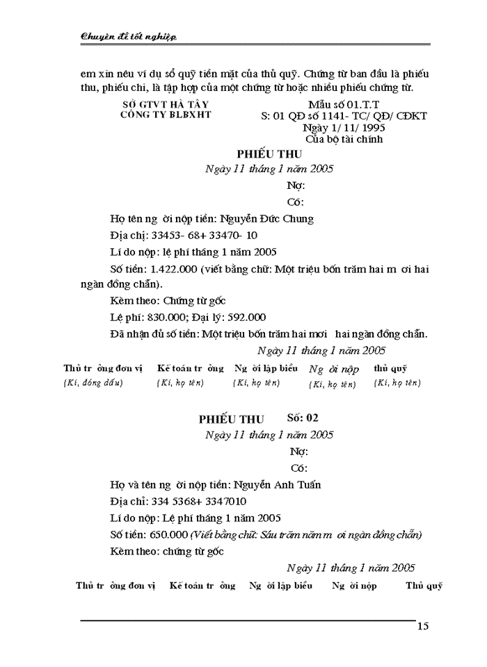 image for page Thực trạng công tác kế toán vốn bằng tiền và các khoản phảI thanh toán tai công ty quản lý bến xe Hà Tây