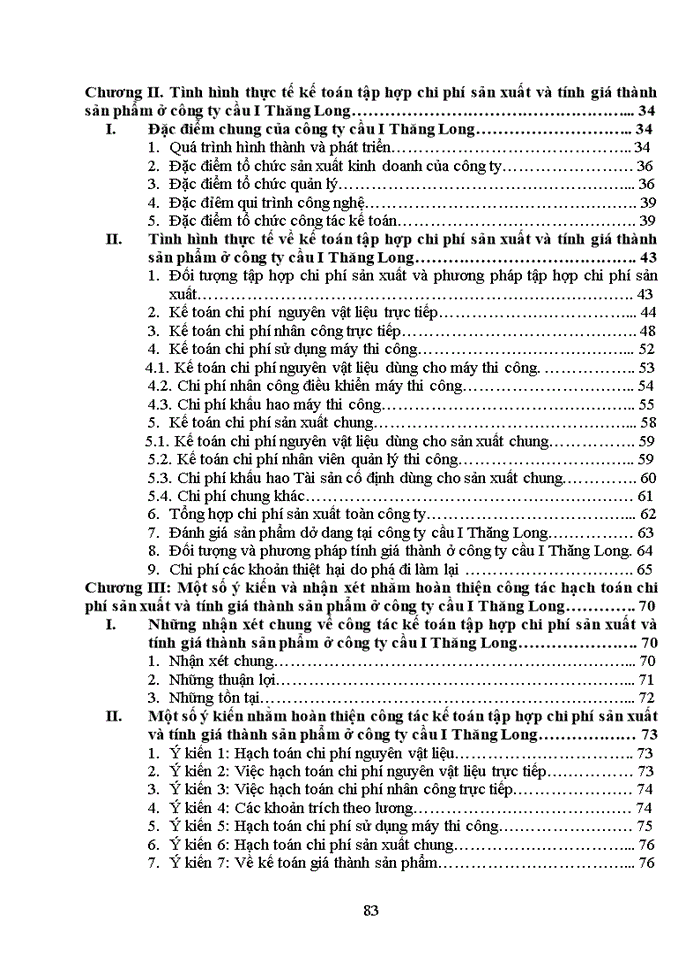 image for page Hoàn thiện cụng tỏc kế toỏn tập hợp chi phớ sản xuất và tớnh giỏ thành sản phẩm ở Cụng ty Cầu I Thăng Long