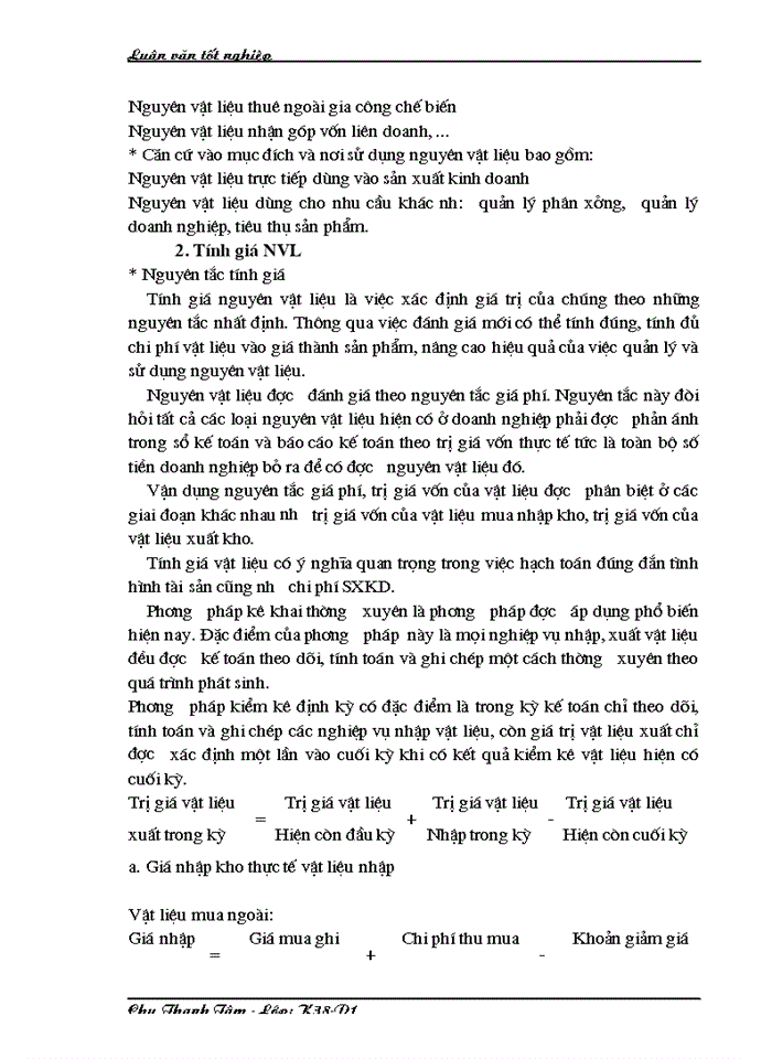 image for page Vận dụng chuẩn mực kế toán để hoàn thiện phương pháp kế toán nguyên vật liệu tại Xí nghiệp Cơ khí  Z79