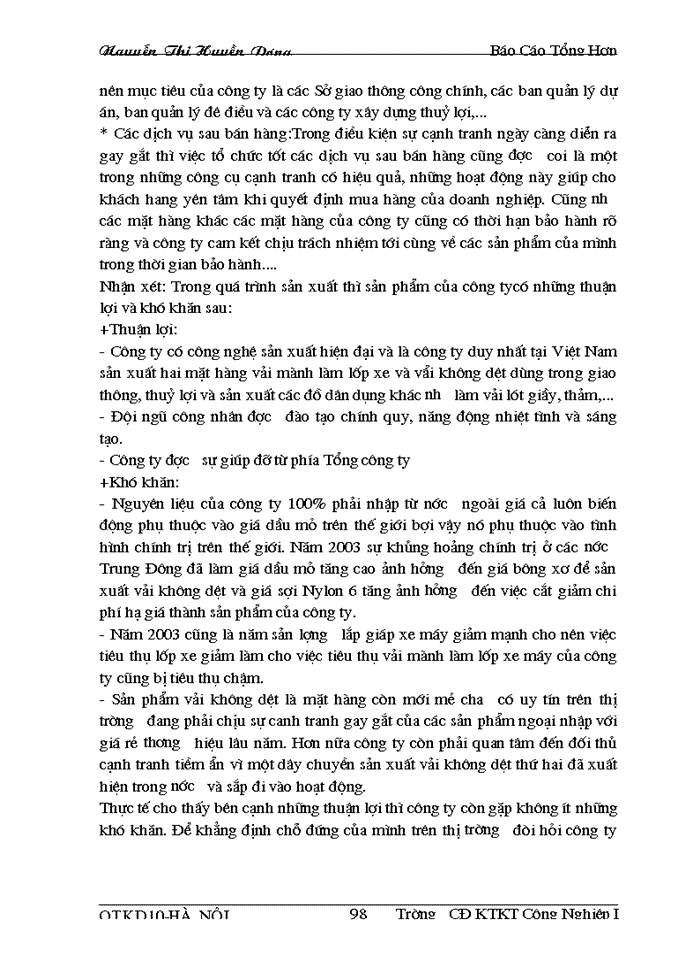 image for page Thực trạng công tác hoạch định chiến lược và kế hoạch phát triển của công ty dệt vải công nghiệp Hà Nội