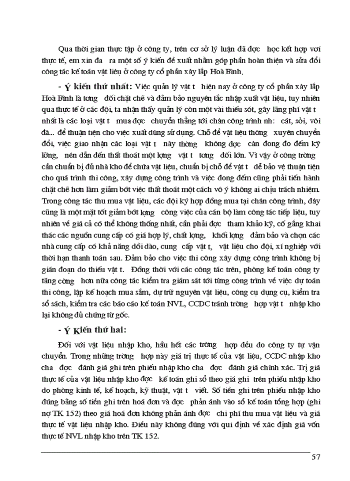 image for page Kế toán nguyên vật liệu và công cụ dụng cụ tại Công ty cổ phần xây lắp Hoà Bình