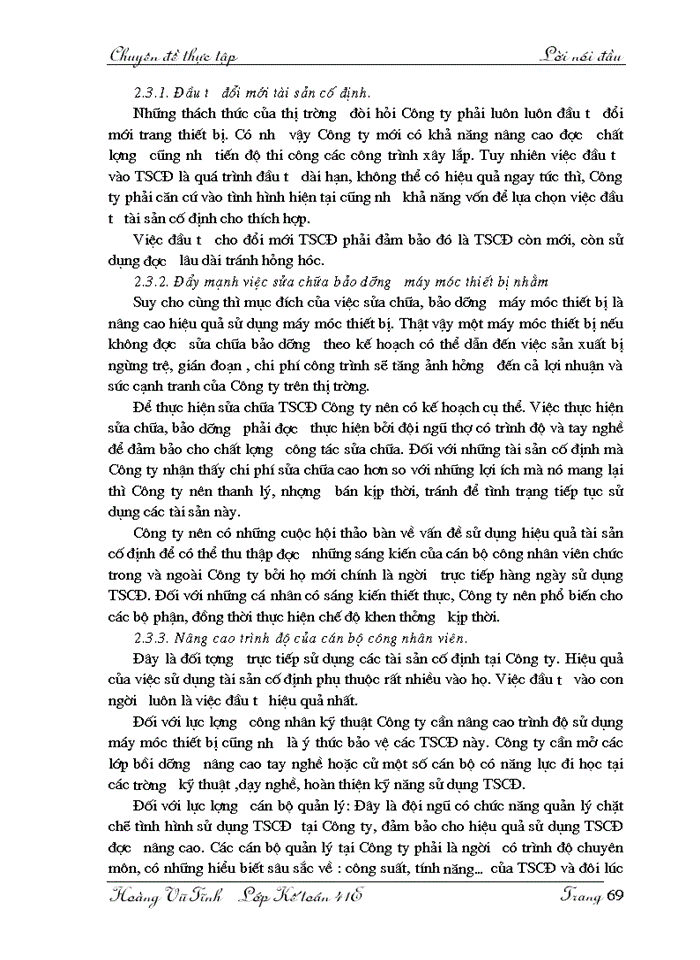 image for page Phương hướng hoàn thiện hạch toán tài sản cố định với việc nâng cao hiệu quả quản lý và sử dụng tài sản cố định tại Công ty Xây dựng số 1 Hà Nội