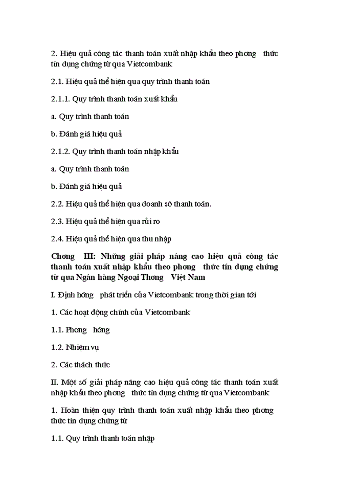 image for page Một số giải pháp nâng cao hiệu quả trong công tác thanh toán hàng xuất nhập khẩu bằng phương thức tính dụng chứng từ tại Ngân hàng Ngoại thương Việt Nam