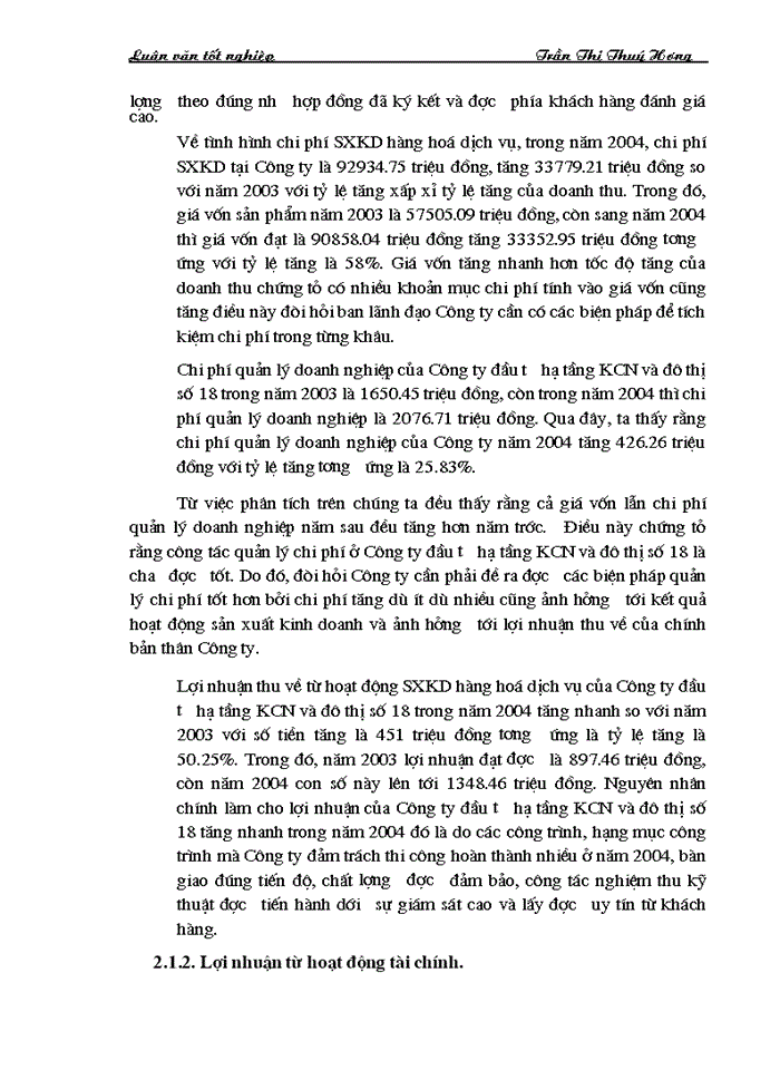 image for page Một số giải pháp nâng cao lợi nhuận tại công ty đầu tư hạ tầng khu công nghiệp và đô thị số 18