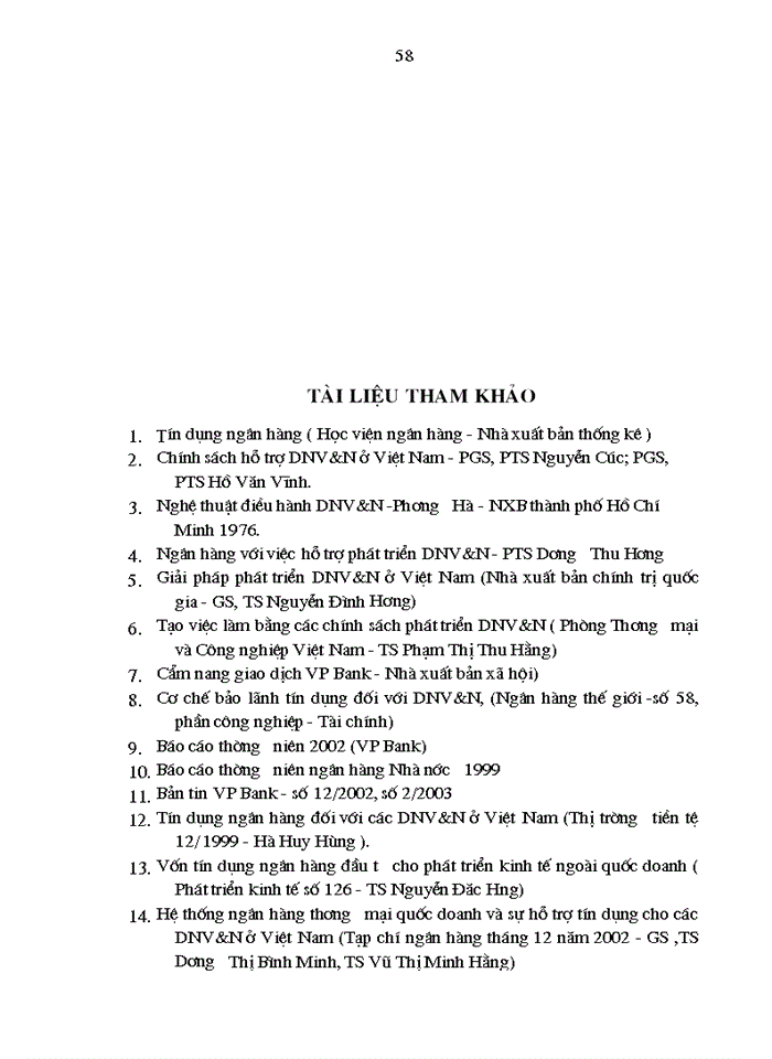 image for page Giải pháp tín dụng ngân hàng nhằm phát triển DNV&N tại VP Bank