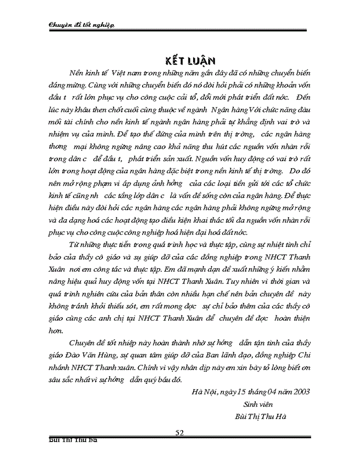 image for page Một số giải pháp nhằm nâng cao hiệu quả công tác huy động vốn tại NHCT Thanh Xuân